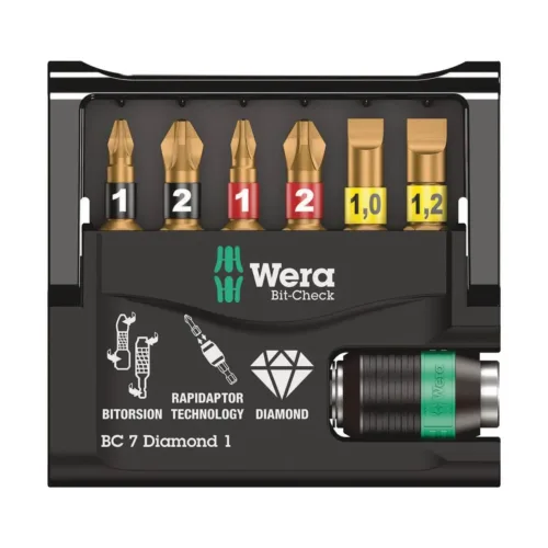 Wera Tools Bit-Check Rapidaptor 7-Piece Diamond Bit Tool Sets 05057416001