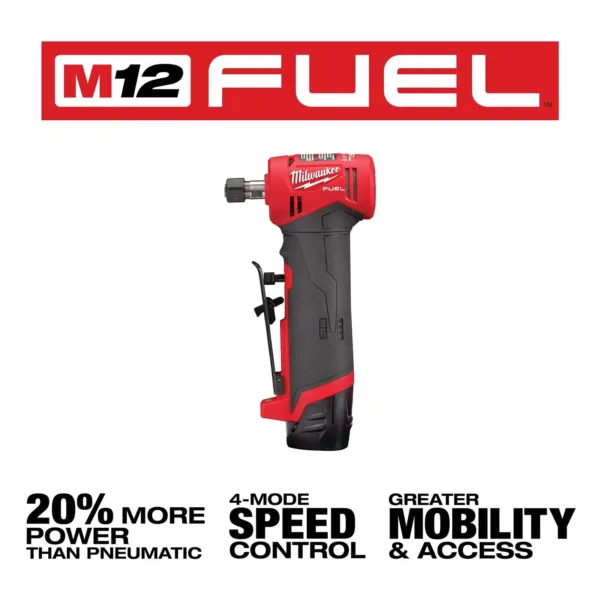 Milwaukee 2485-22 M12 FUEL Lithium-Ion Right Angle Die Grinder Kit