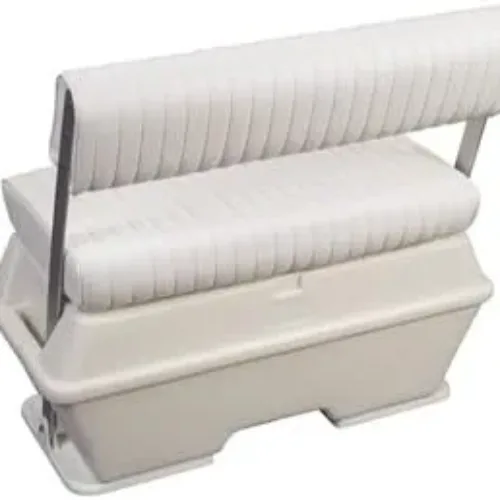 Moeller Swingback Cooler / Livewell Seat, White, 72 Qt