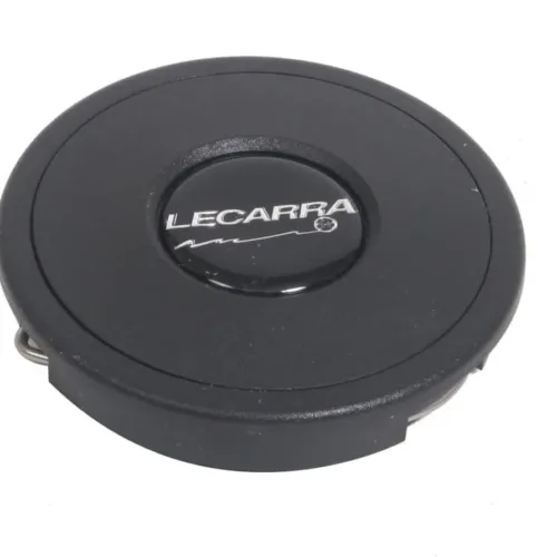 Lecarra 3102 Horn Button, Plastic, Double Contact, Logo, Black for Mk4/9 Wheels