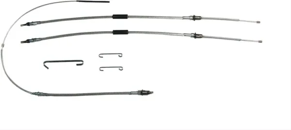 The Right Stuff RSBCC01 Brake Cable Set with Hardware (Powerglide or Manual)