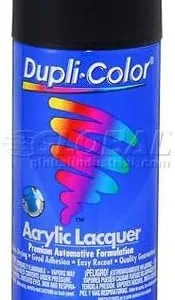 Dupli-Color Premium Lacquer Flat Black 12 Oz. Aerosol - Lot of 6