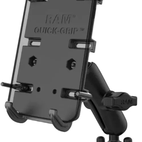 RAM MOUNTS Rail Mount SYST Quick Grip Phone Holder for Larger, W126109004 (Phone Holder for Larger Devices Quick-Grip, Mobile