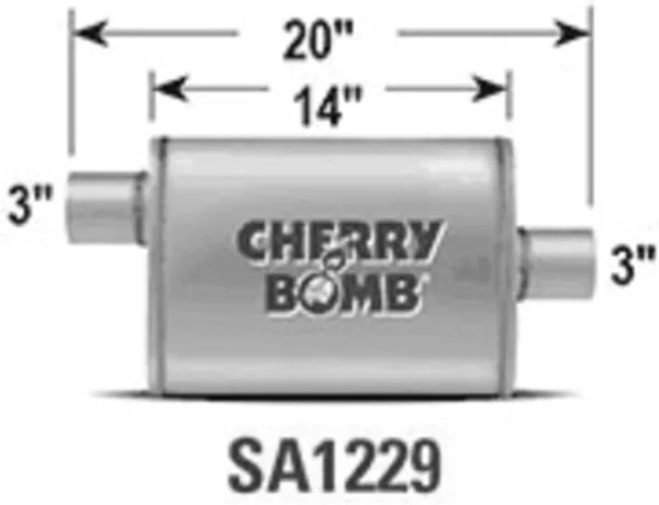 AP EXHAUST SA1229 Muffler - Cherry Bomb Salute - Image 3