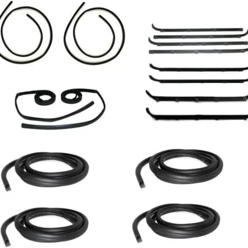 Fairchild Fit 1987-1996 Ford F-250 & F-350 Crew cab Front and Rear Belt Weatherstrip, door seal, and Window Channel Front Driver