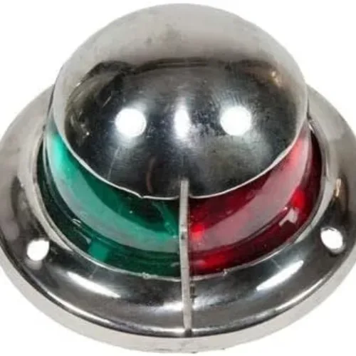 Moeller Marine 054210-10, Bow Light with Red/Green Lenses, Polished Stainless Steel
