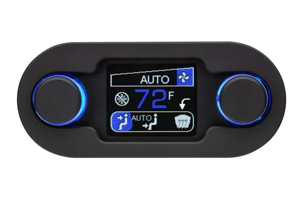 Dakota Digital DCC Digital Climate Control - Vintage Air Gen IV 2-Knob, HDX-Style, Black, Black Alloy - Compatible with Most