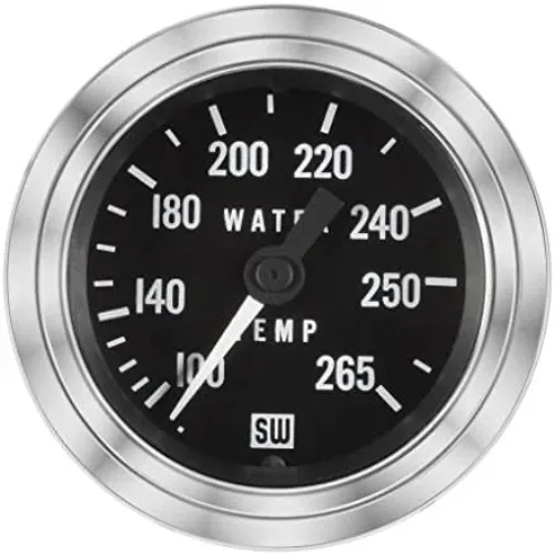 Stewart Warner Temperature Gauge 100-265 F w/ 120″ Tube