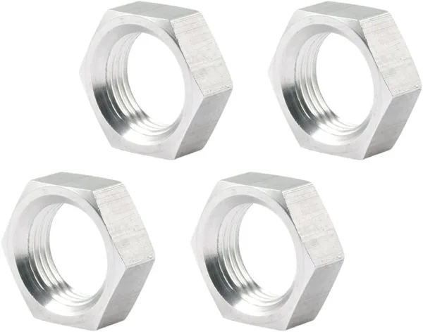 Allstar Performance ALL18295 0.75 in. 16 Left Hand Steel Thin OD Jam Nuts - Pack of 4
