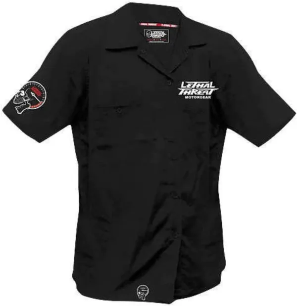 Lethal Threat Designs No Regrets Work Shirt (Black, XX-Large)