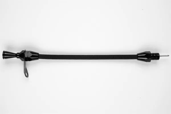 Lokar XTD-34L60TM Transmount Transmission Dipstick with Black Stainless Steel Housing and Black Fittings for GM 4L60