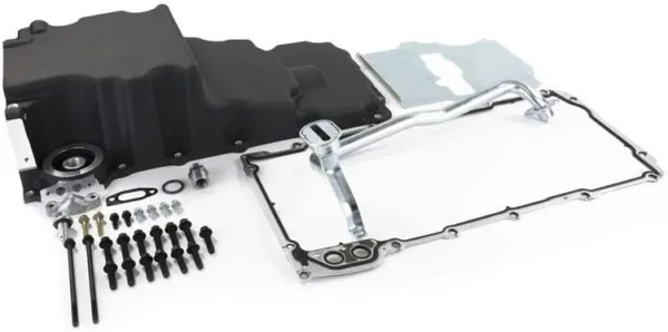 TSP 81073BK Low-Profile Retro-Fit LSX Aluminum Rear Sump Oil Pan, Aluminum, Black