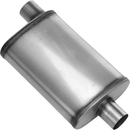 nobrandname SA1226 Muffler – Cherry Bomb Salute Reversible Oval Body – H4″ X W9″ X L14″ 20″ OAL 2-1/2″ O/C Muffler – Cherry Bomb