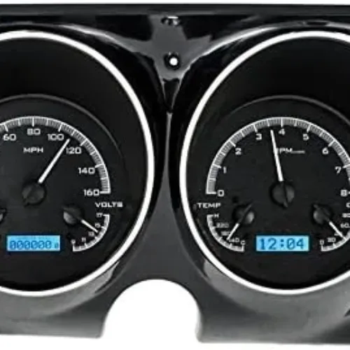 Dakota Digital 67 68 Chevy Camaro Pontiac Firebird Analog Gauge Black Alloy Blue VHX-67C-CAM-K-B