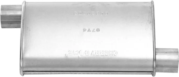Cherry Bomb 16812CB - Turbo Classic Steel Oval Gray Exhaust Muffler (2.25" Offset ID, 2.25" Offset OD, 13" Length) - Image 6