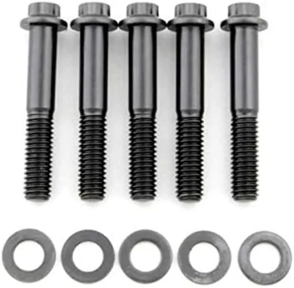 ARP 642-2500 Black Oxide 3/8-16" RH Thread 2.500" UHL 12-Point Bolt with 3/8" Socket and Washer, (Set of 5)