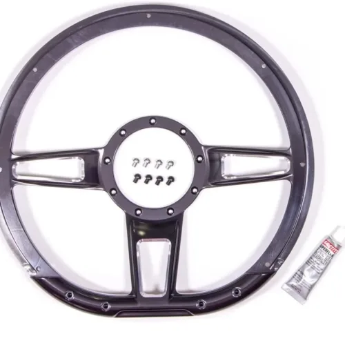 BILLET SPEC Steering Wheel 14″ D Shape Formula, Black