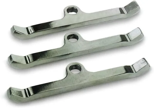 Moroso 68512 Chrome Valve Cover Hold-Down Tabs - Set of 3