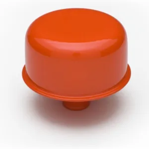 TRANS-DAPT PERFORMANCE - 3/4" NECK PUSH-IN BREATHER CAP- CHEVY ORANGE POWDER-COAT (9952)