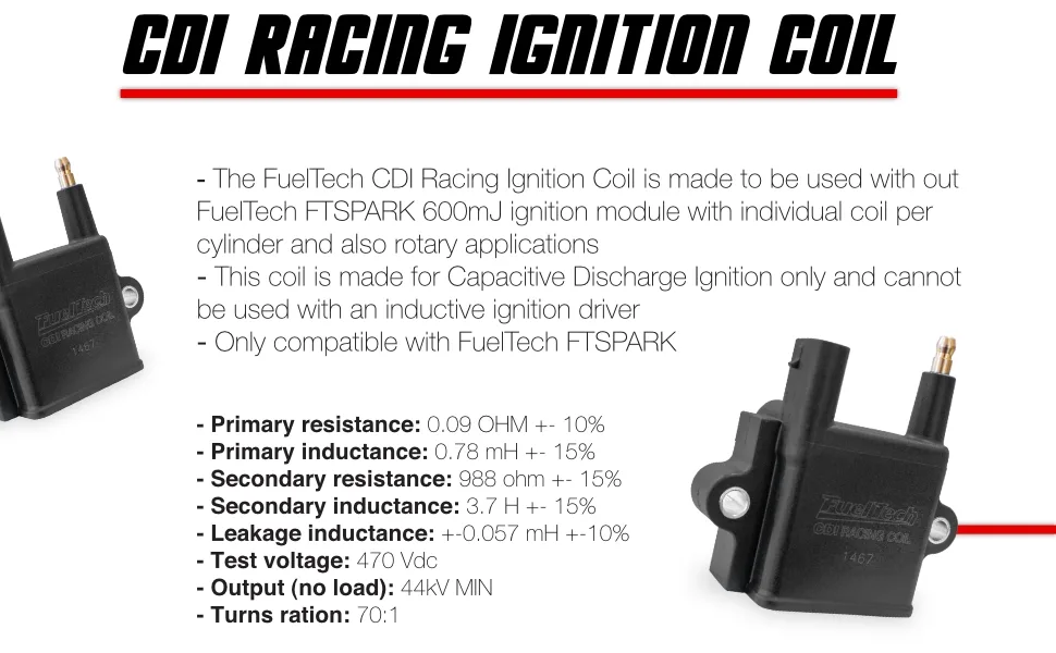 CDI COIL, IGNITION, FTSPARK, CDI, COIL, FUELTECH, IGNITION SYSTEM