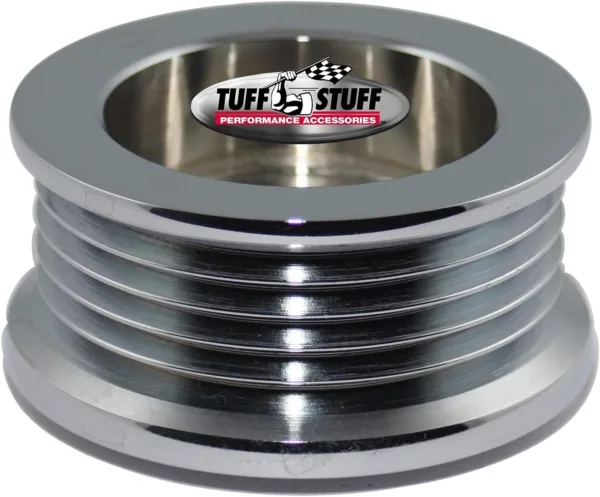 TUFF STUFF ALTERNATOR CHROME PULLEY 5 GRO