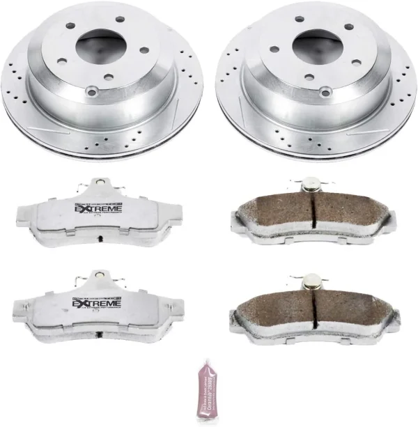 Power Stop K1601-26 Rear Z26 Carbon Fiber Brake Pads with Drilled & Slotted Brake Rotors Kit - Image 7