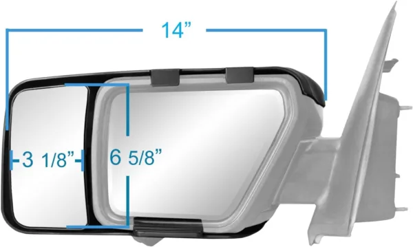 K Source Snap & Zap Custom Towing Mirror Pair for Ford F150, Black - Image 5