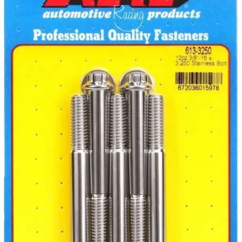 ARP 613-3250 Stainless Steel 3/8-16″ RH Thread 3.250″ UHL 12-Point Bolt with 3/8″ Socket and Washer, (Set of 5)