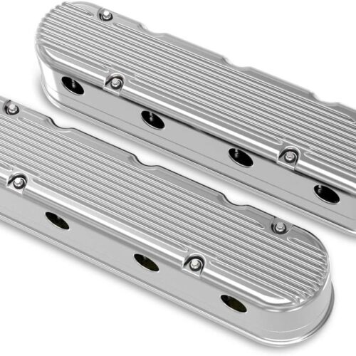 Holley 241-181 2-Pc LS Finned Valve Covers – Polished Finish