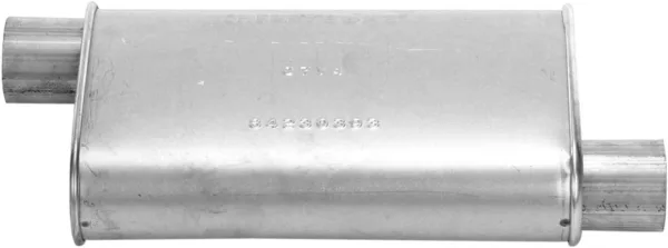 Cherry Bomb 16812CB - Turbo Classic Steel Oval Gray Exhaust Muffler (2.25" Offset ID, 2.25" Offset OD, 13" Length)