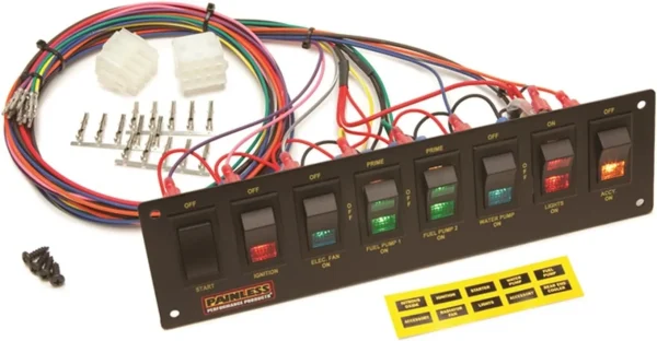 Painless Performance 50201 Dash Mount 8-Switch Panel for use with 50001 Harness