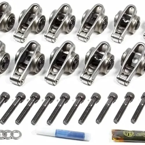 CHECKERED FL PRW Industries PQX0234631 8 mm 1.70 Ratio Pedestal Mount Full Roller Rocker Arm for LS1, LS2, LS6 GM LS-Series,