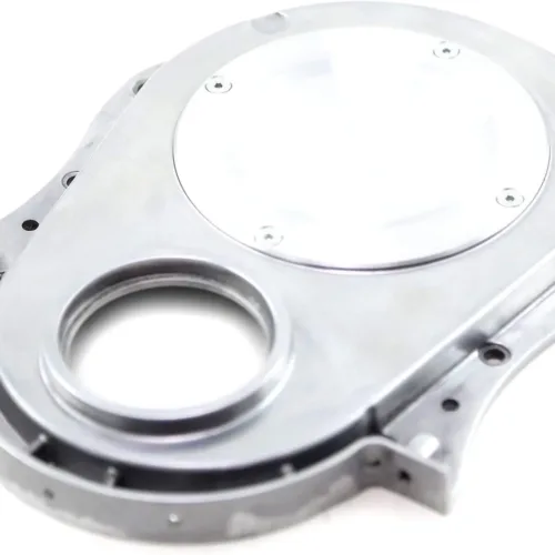 PCE by Speedmaster PCE265.1021 Fits Chevy BBC 454 Gen 1-4 2-Piece Aluminum Timing Chain Cover w/Inspection Plate
