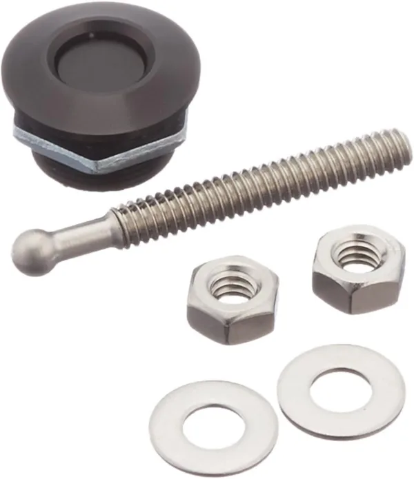 Quik-Latch Products QL-25-SB1 1" Diameter Black Anodized Aluminum Mini Quick Release Latch