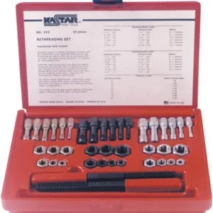 Kastar 972 40-Piece Fractional and Metric Thread Restorer Kit