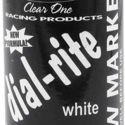 ClearOne Dial-in Marker, Dial-Rite, Window, White, Safe on Glass/Polycarbonate/Rubber, 3 oz Bottle/Applicator, Each