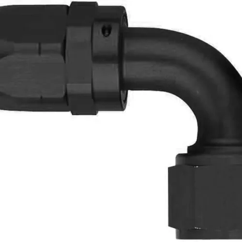 Aeroquip FBM4033 AQP Hose Fitting -08AN Hose Size 90 deg. Elbow Swivel Aluminum Red/Blue Anodized Bulk Packaged