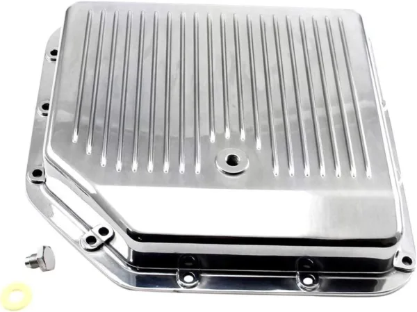 PCE by Speedmaster PCE221.1004 Turbo TH350 Finned Aluminum Transmission Oil Pan Set Polished