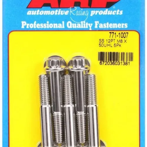 Autoracing Products 771-1007 S/S Bolt Kit – 12pt. (5) 8mm x 1.25 x 50mm