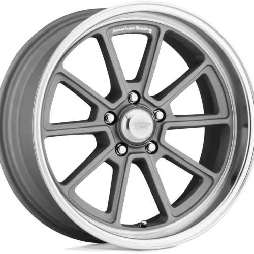 AMERICAN RACING VN510 Custom Wheel – 18″ x 10″, 0 Offset, 5×120.65 Bolt Pattern, 72.6mm Hub – Vintage Silver with Diamond Cut