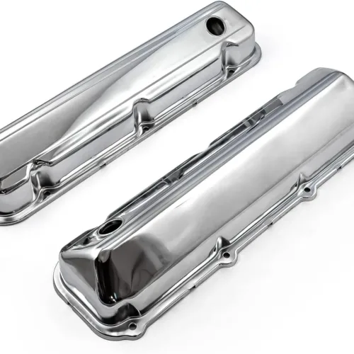 Speedmaster PCE314.1045 Fits Ford 429 460 Chrome Steel Valve Covers – 3 1/2″ Tall w/Baffled Hole
