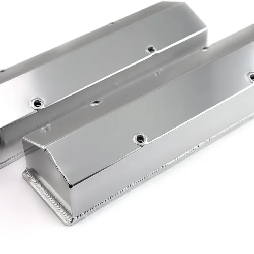 Speedmaster PCE314.1099.01 Fits Chevy SBC 350 Polished Long Bolt Fabricated Valve Covers – Tall w/o Hole