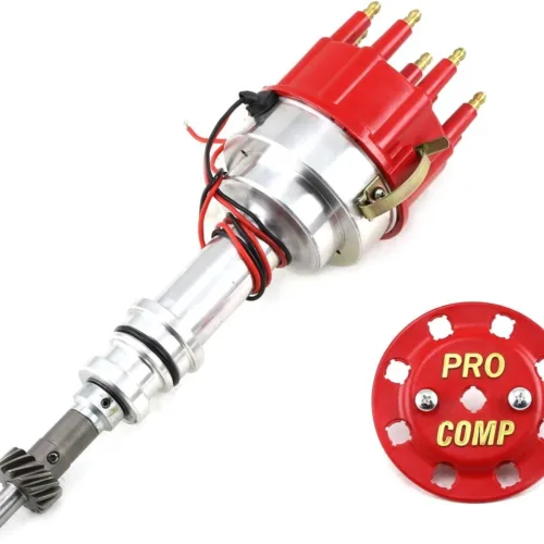 Speedmaster PCE376.1222.01 Fits Ford 351c Cleveland 460 8020 Series Pro Billet Ready to Run Distributor [Red]