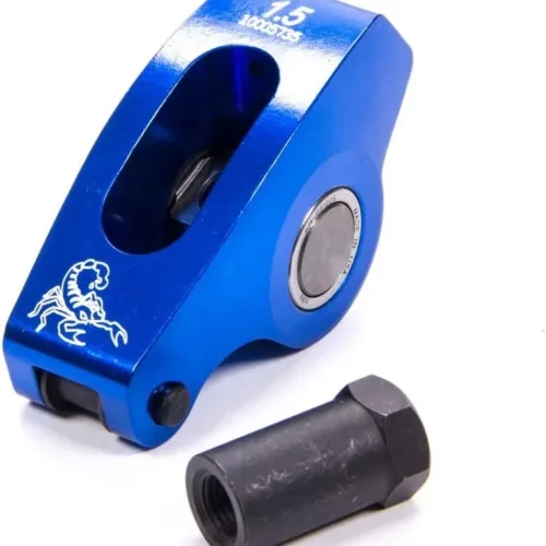 Scorpion Racing 1035-1 1.5 SBC 3/8 Self-Aligning Blue Race Single Rocker Arm w/Polylock