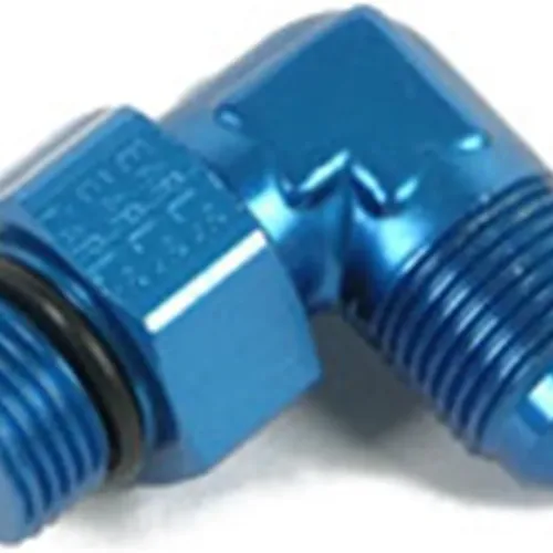 Earl’s 949096ERLP Adapter Fitting (-6 Male 90 Deg to 5/8-18 Male)