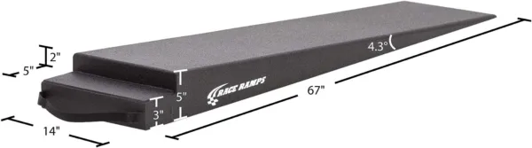 Race Ramps RR-TR-5 5" Trailer Ramp,Black - Image 2