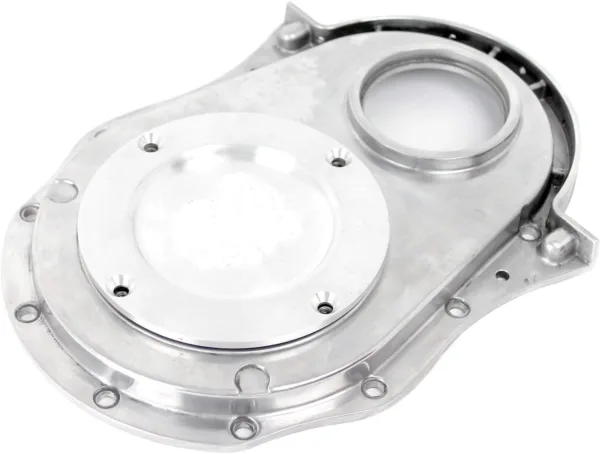 PCE by Speedmaster PCE265.1021 Fits Chevy BBC 454 Gen 1-4 2-Piece Aluminum Timing Chain Cover w/Inspection Plate - Image 2