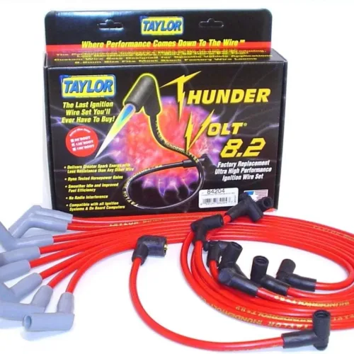 Taylor Cable 84204 Red 8.2mm Custom Fit ThunderVolt Ultra High Performance Spark Plug Wire Set