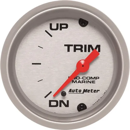 AutoMeter Gauge, Trim Level, 2 1/16″, 0Ωdown-90Ωup, Electric, Marine Silver (200766-33)