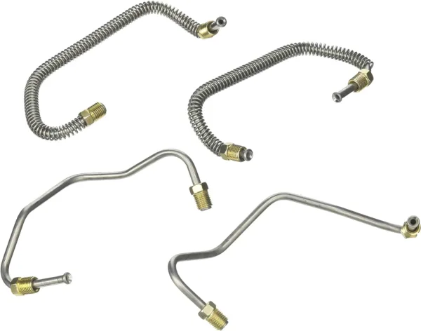 The Right Stuff YFC6701S Stainless Kelsy-Hayes 4 Piston Front Disc Caliper Line, 4 Piece